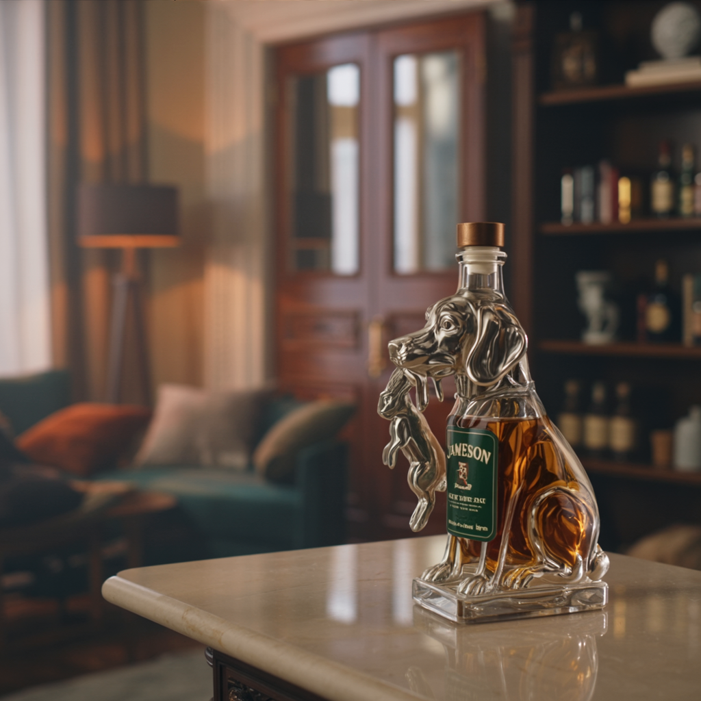 Botellas de whisky Perro y conejo