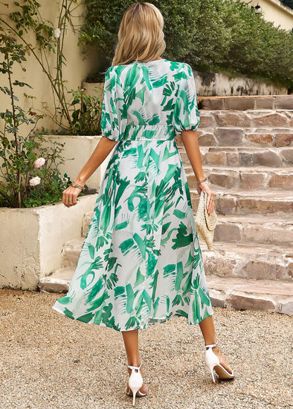 Estella | Robe Midi Fleurie Flatteuse
