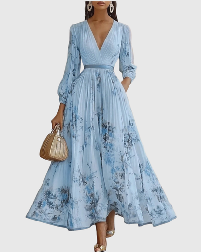 ROWELLA | Élégante robe longue plissée