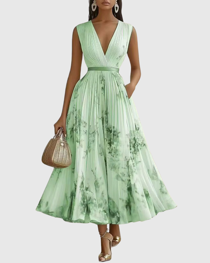 ROWELLA | Élégante robe longue plissée
