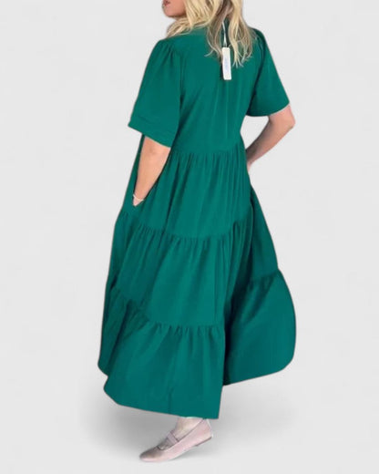 Rébecca | Robe Maxi Vert Forêt