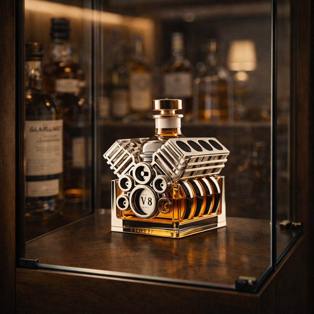 Botella de whisky V8