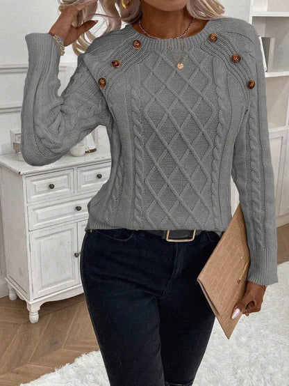 Catharina | Pull en Tricot à Détails Boutonnés