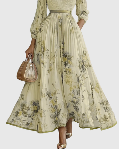 ROWELLA | Élégante robe longue plissée