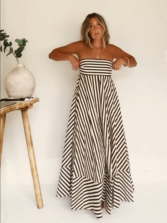 Damaris | Robe Maxi Froncée Confortable et Élégante