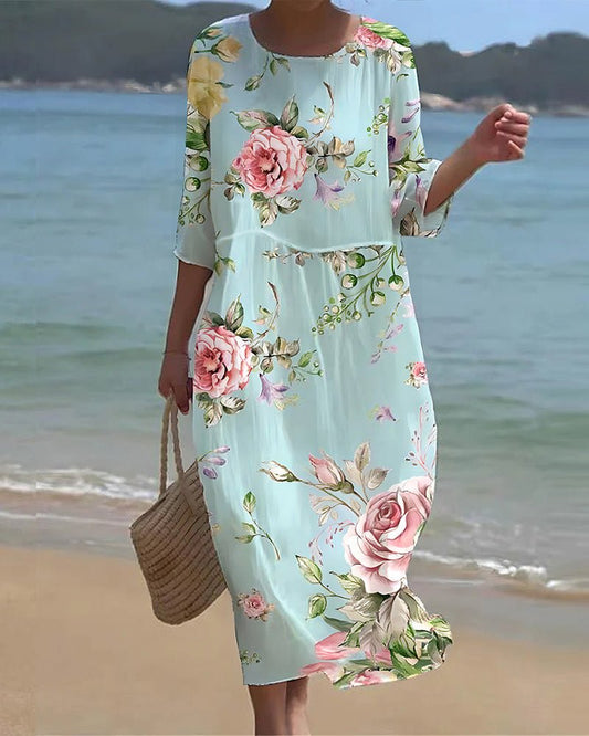 Keely | Robe Fleur de Coucher de Soleil