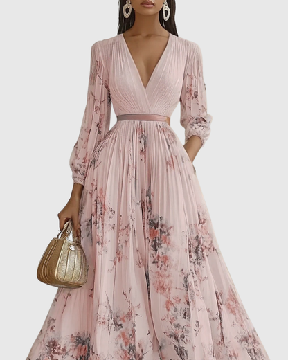 ROWELLA | Élégante robe longue plissée