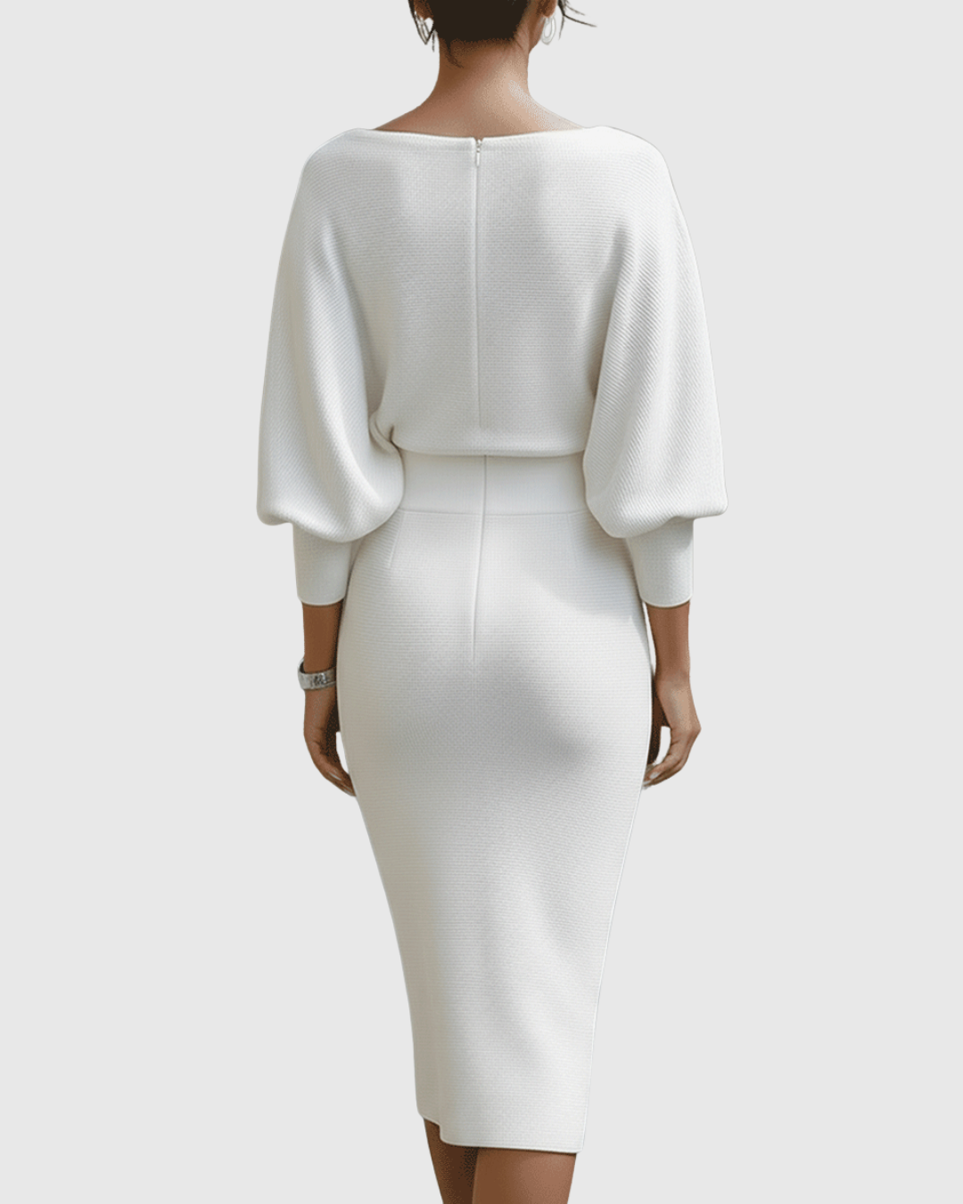 ISMERIA | Robe midi à manches chauve-souris