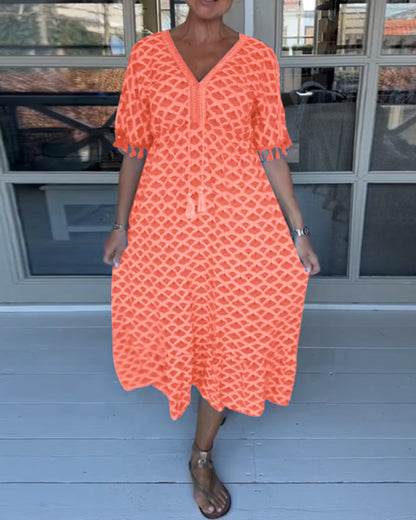 Winona | Robe à Franges en V d'Été