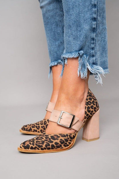 Bianca | Sandales en cuir léopard