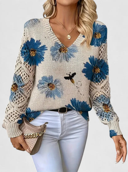 Aurelia | Pull élégant avec design floral