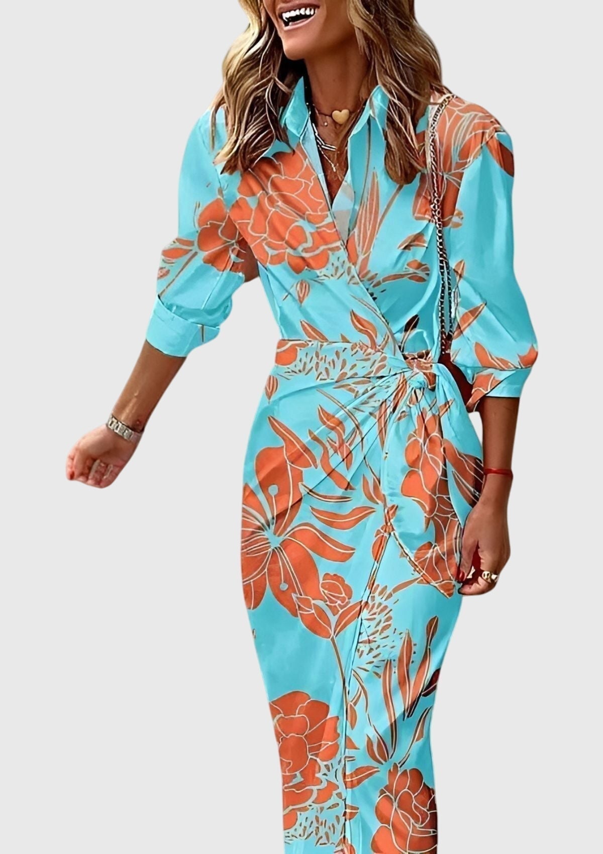 EVERLY | Robe élégante à motifs