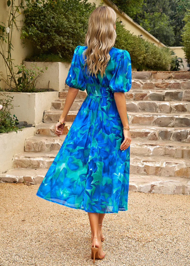 Estella | Robe Midi Fleurie Flatteuse