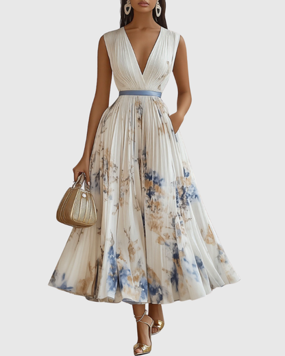 ROWELLA | Élégante robe longue plissée