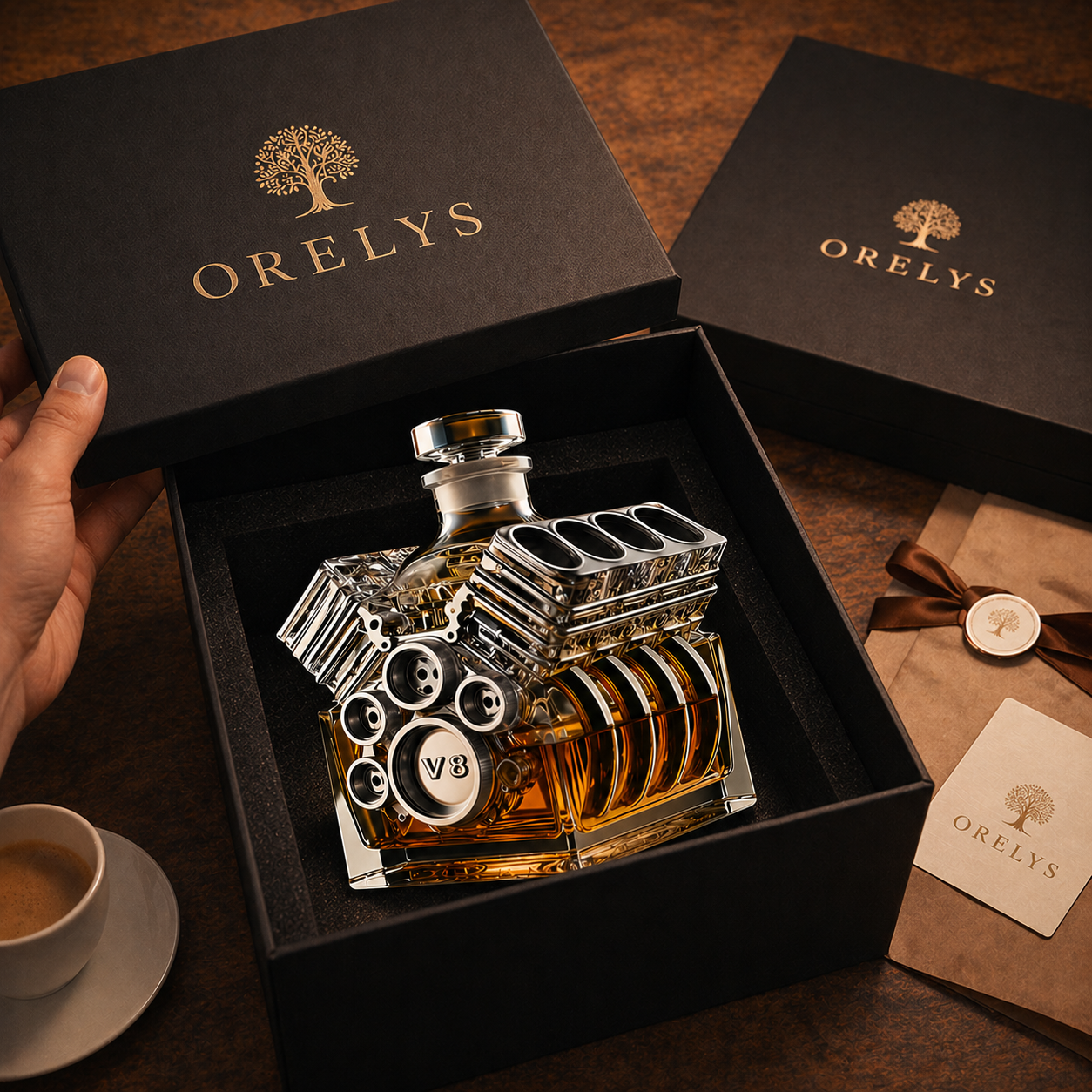Botella de whisky V8