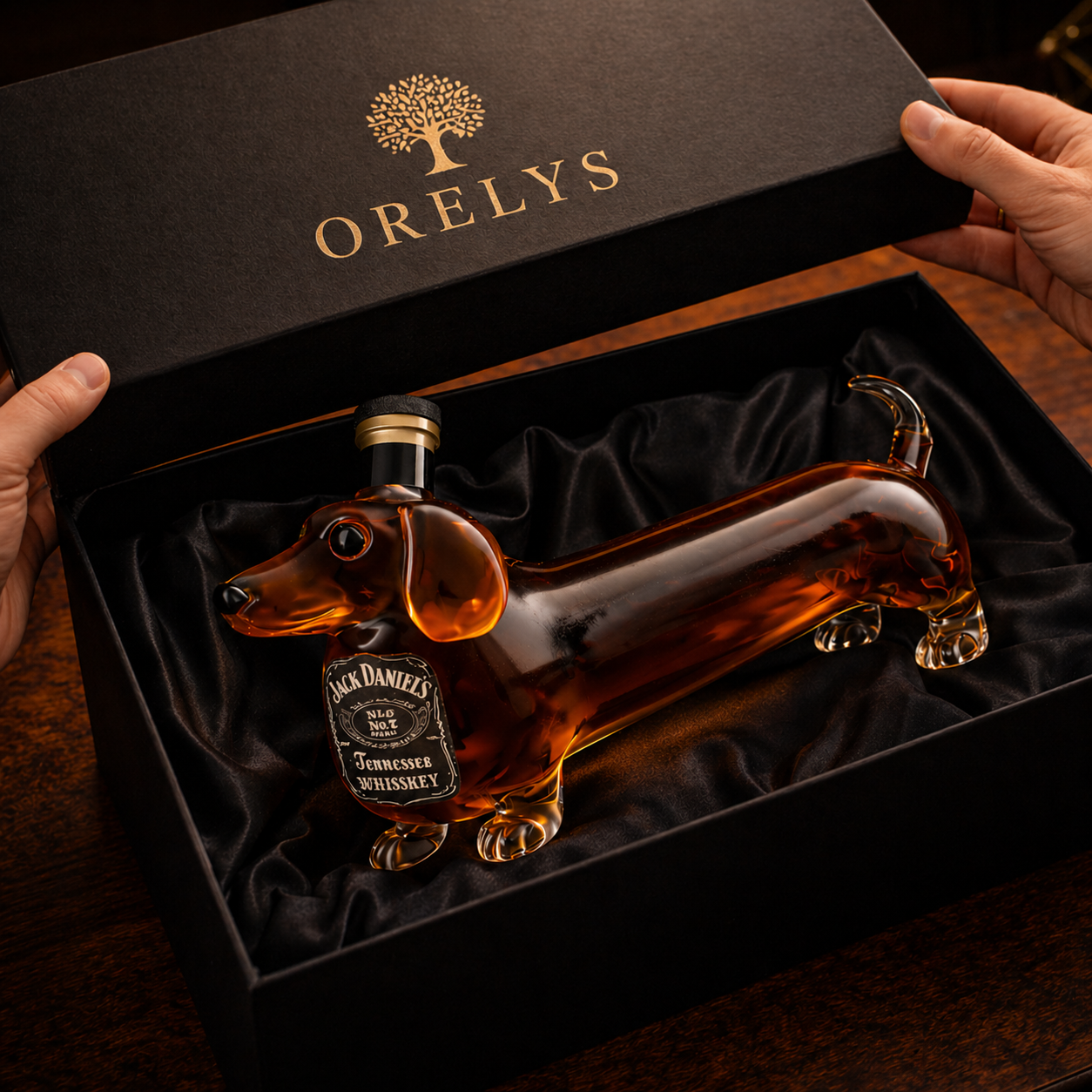 Botella de whisky Salchicha