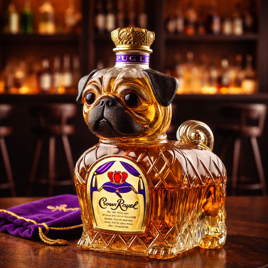 Botella de whisky  Bulldog Francés