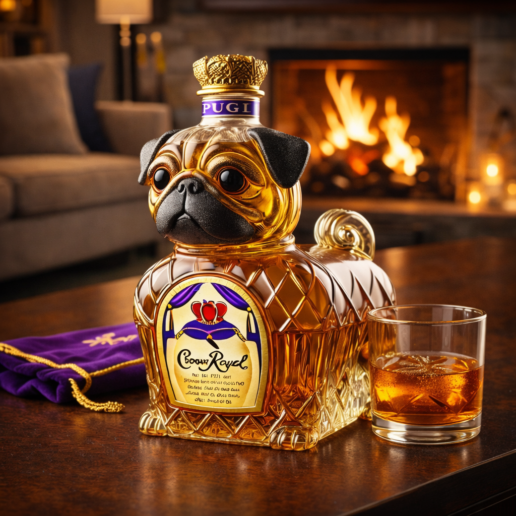 Botella de whisky  Bulldog Francés