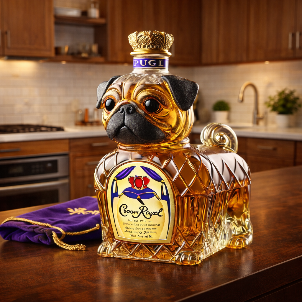 Botella de whisky  Bulldog Francés