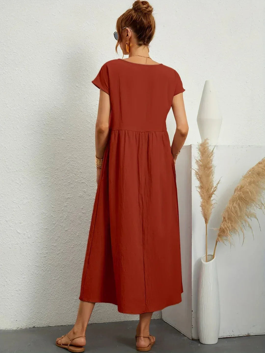 Gabrielle™ | Robe midi fluide élégance intemporelle