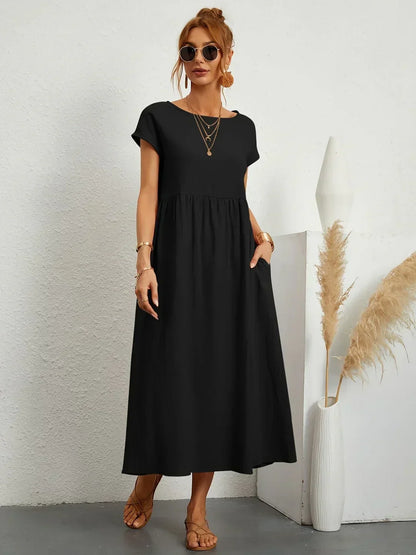 Gabrielle™ | Robe midi fluide élégance intemporelle