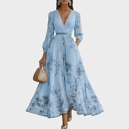 ROWELLA | Élégante robe longue plissée