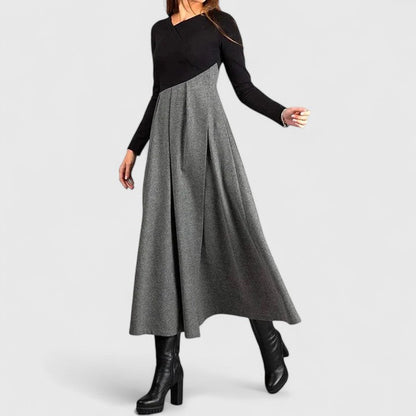 Reva | Robe Grise Élégante