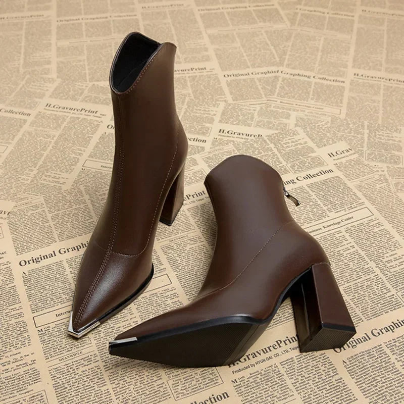 Talons en Cuir à Coupe Détendue