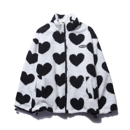 Catherine | Veste réversible à cœurs