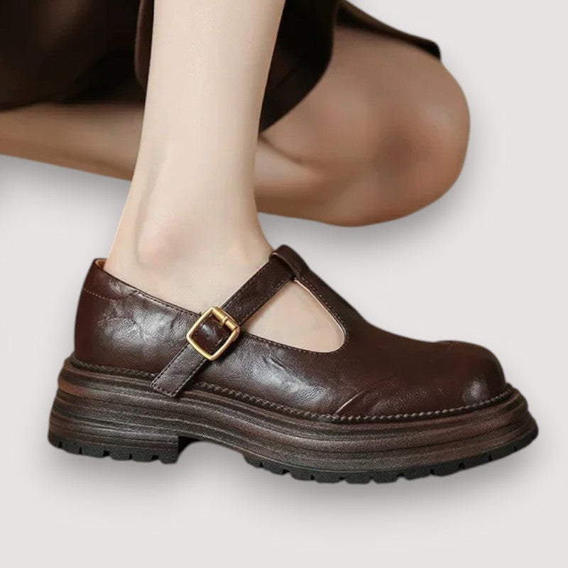 Chiara | Élégantes Chaussures Mary Jane en Cuir de Haute Qualité