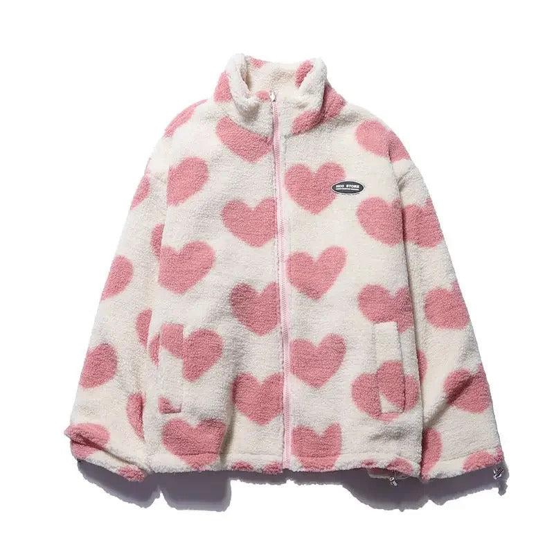 Catherine | Veste réversible à cœurs