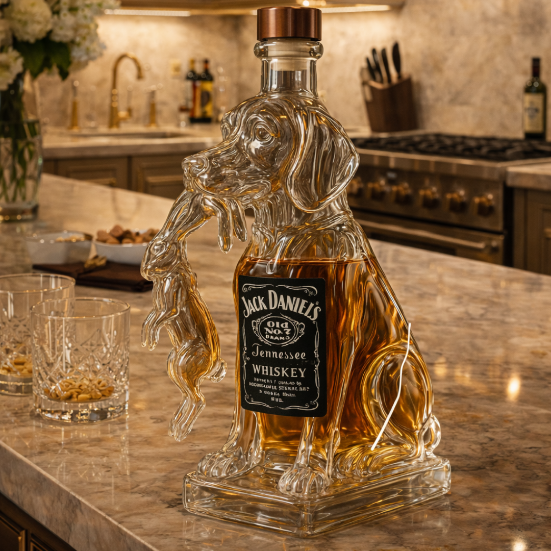 Botellas de whisky Perro y conejo