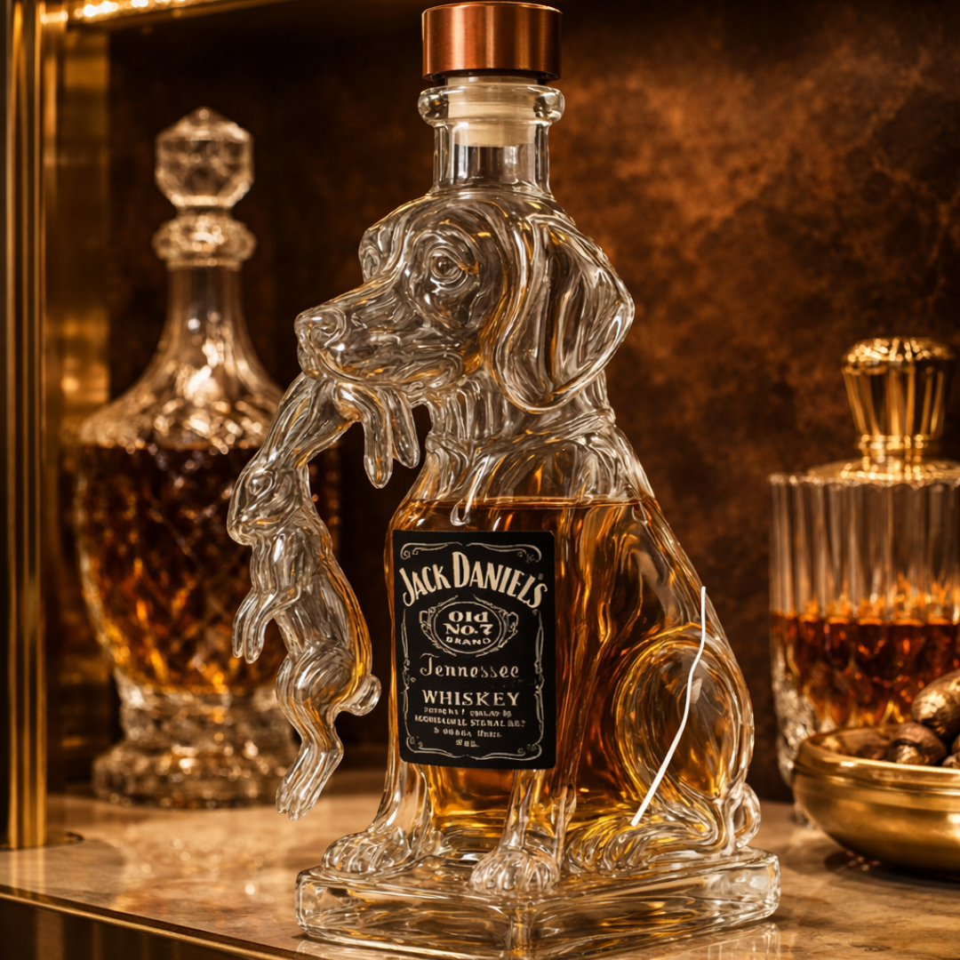 Botellas de whisky Perro y conejo