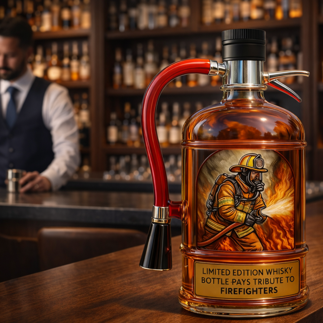 Botellas de whisky Extintor