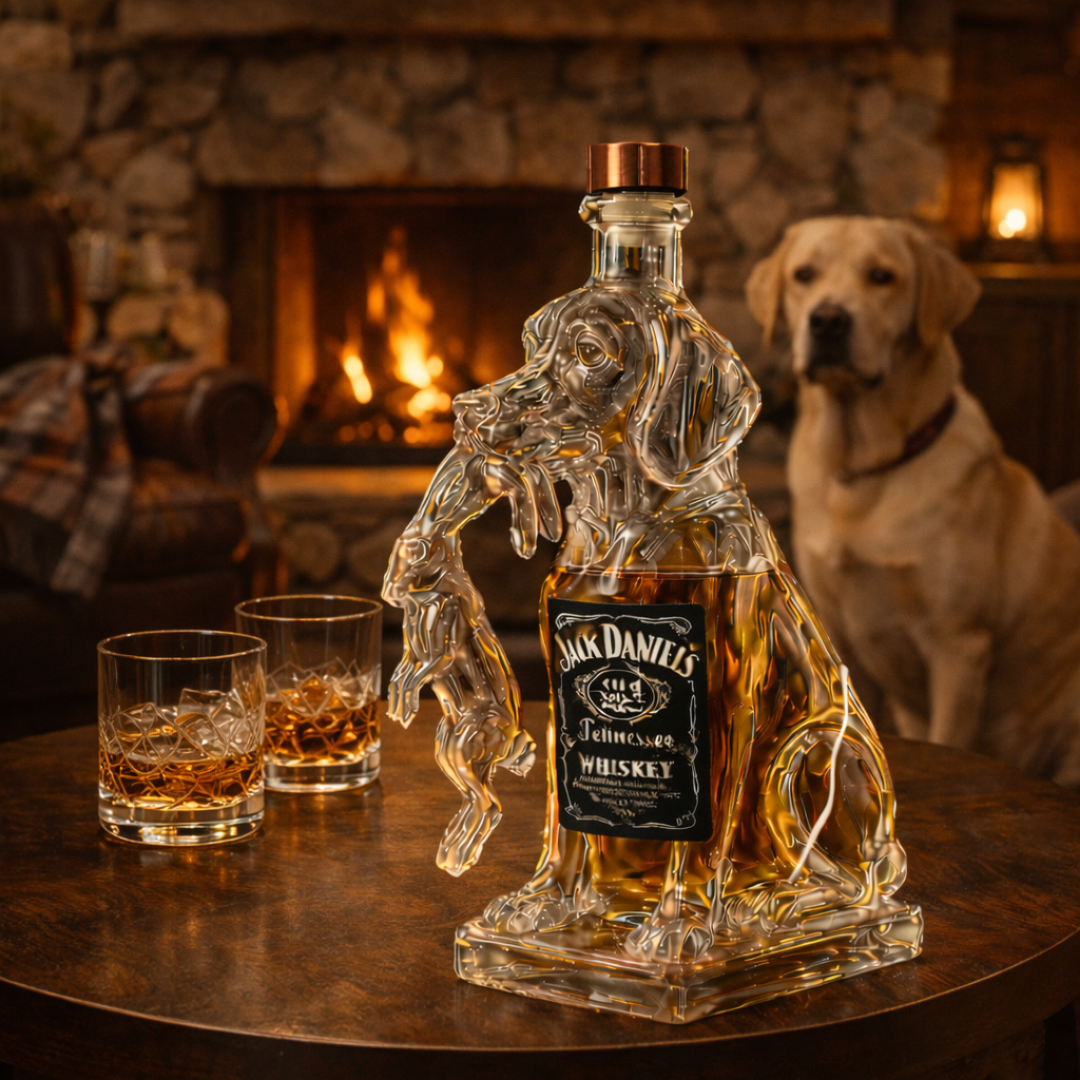 Botellas de whisky Perro y conejo