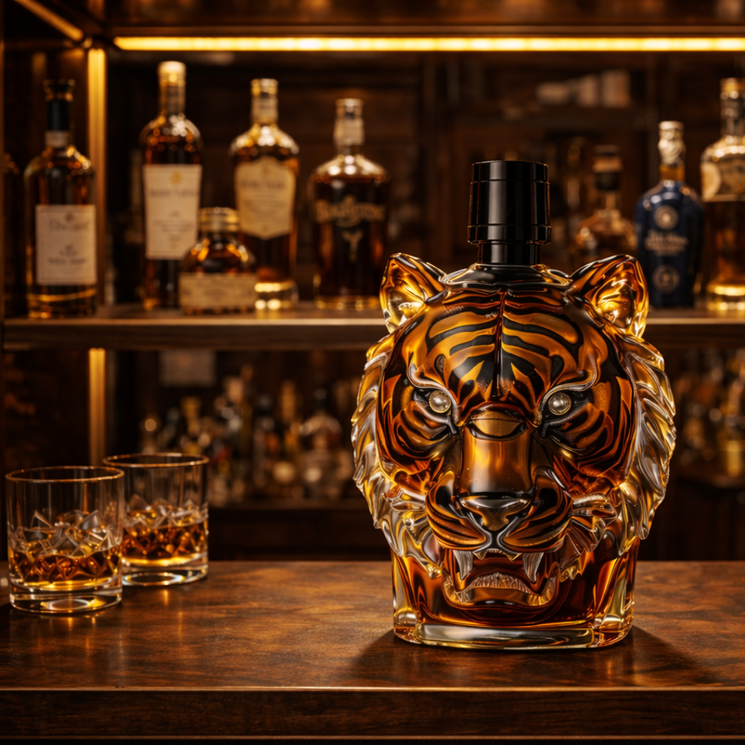 Botellas de whisky Tigre