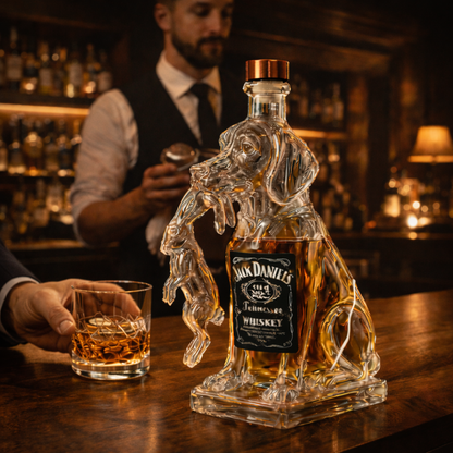 Botellas de whisky Perro y conejo