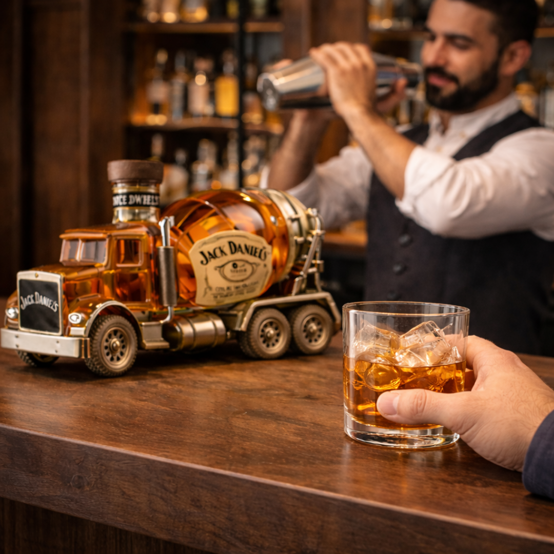 Bouteilles de whisky Jack Daniel's Camion