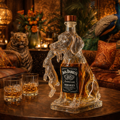 Botellas de whisky Perro y conejo