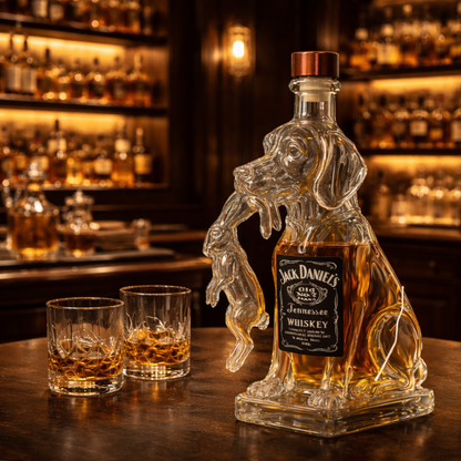 Botellas de whisky Perro y conejo