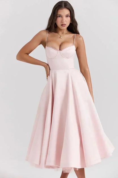 Minerva | Robe Princesse de Luxe à Bretelles Spaghetti
