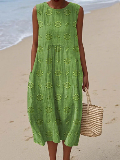 Rose | Robe Midi Brodée