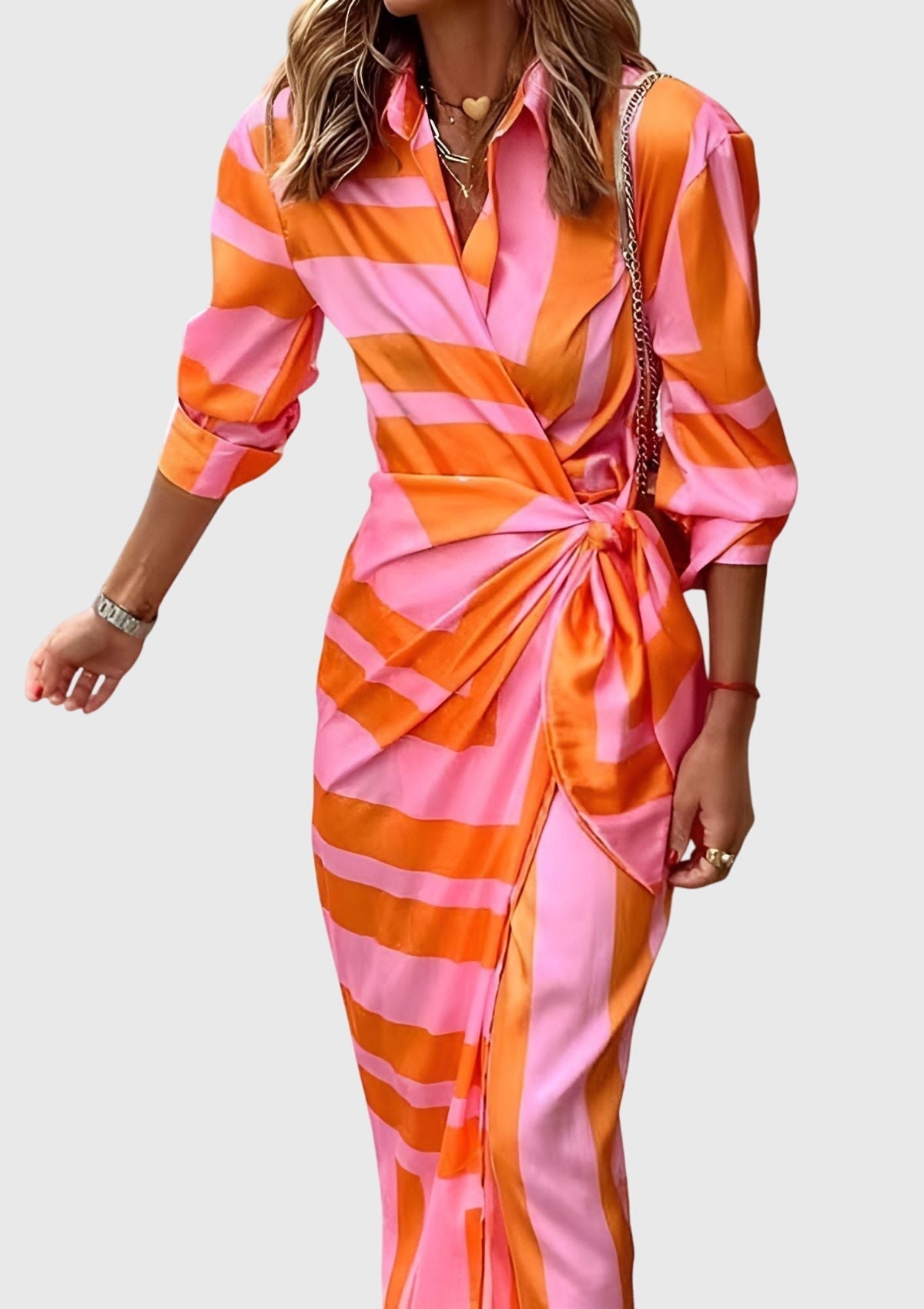 EVERLY | Robe élégante à motifs