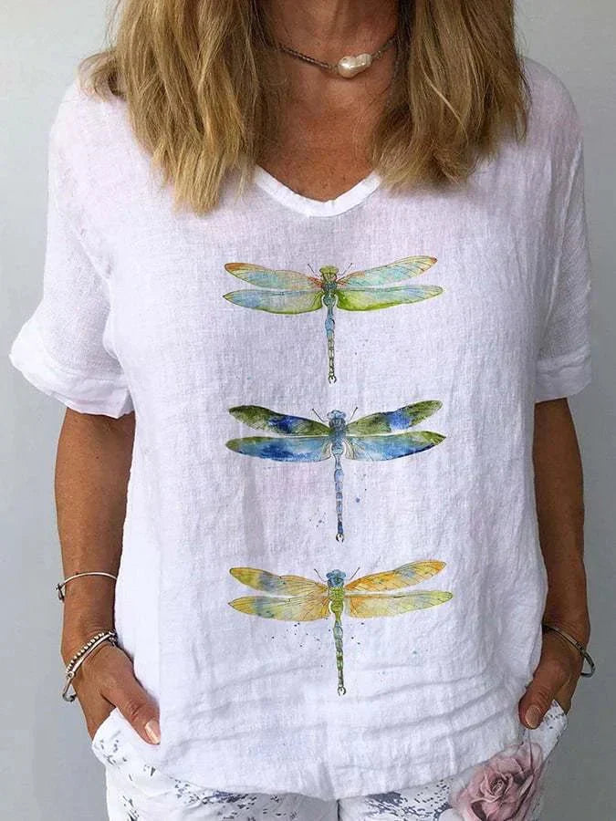 Stella | Haut V-Neck Rétro