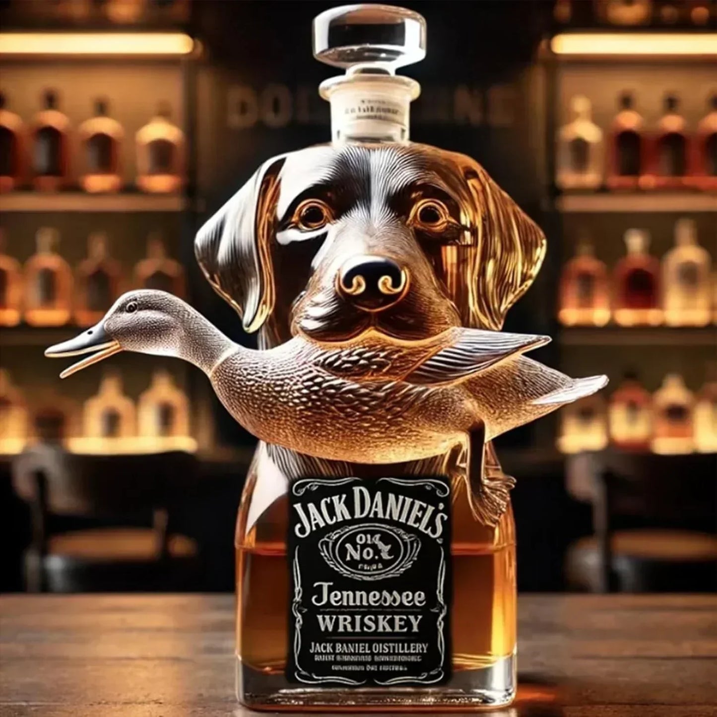 Botella de whisky Caza